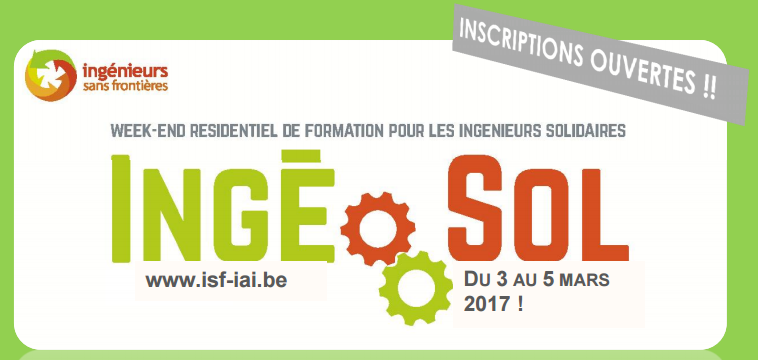 Week-end IngéSol 2017 : les inscriptions sont ouvertes !
