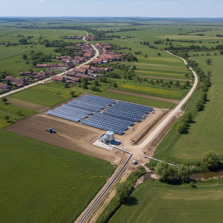 Vue aérienne du périmètre maraîcher
